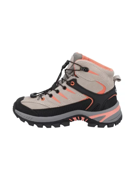 Buty trekkingowe dla dzieci RIGEL MID skóra wodoodporne czarne