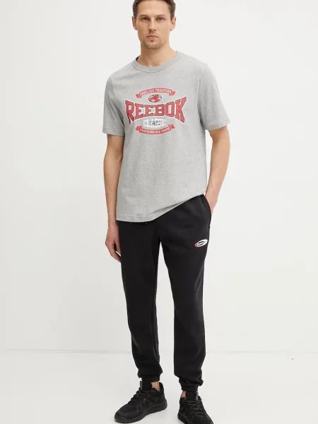 Классическая футболка Reebok Classic с принтом серая