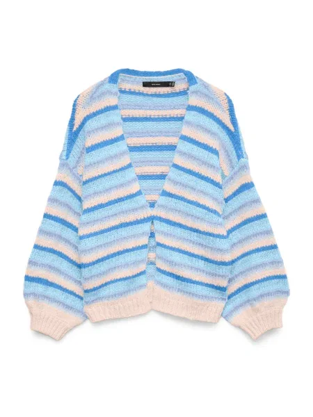 VERO MODA Pletena jopa VMMAYBE / modra / svetlo modra bež