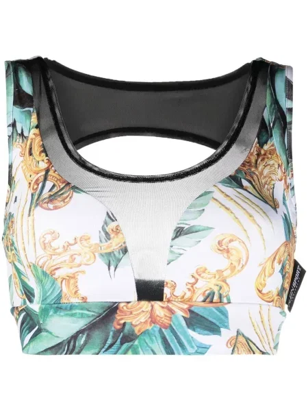 Sutien Plein Sport cu model floral cu imagine verde