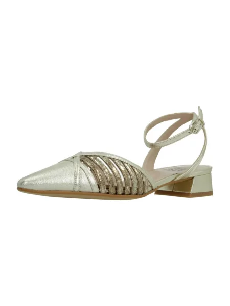 Czółenka Joni Shoes skórzana żółta