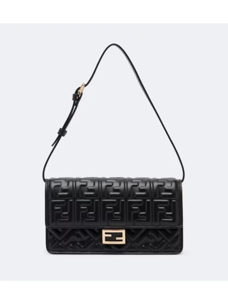 Colier Fendi din piele negru