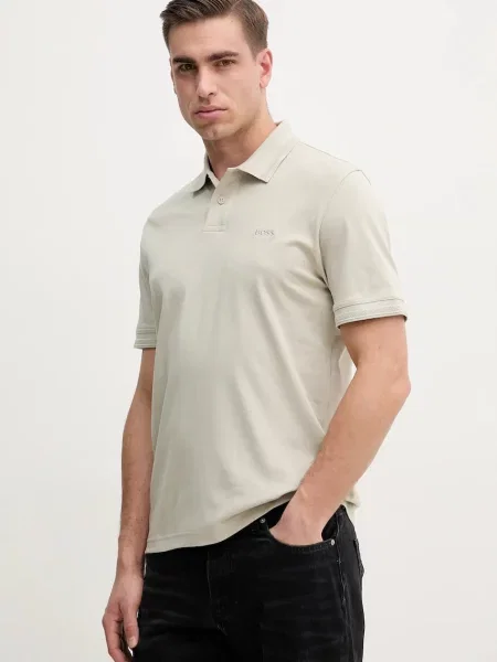 BOSS Polokošeľa Pe_Interlock béžová