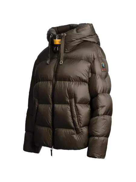 Geacă cu puf Parajumpers cu glugă maro