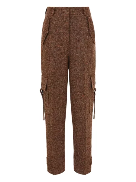 Pantaloni Zimmermann din tweed maro