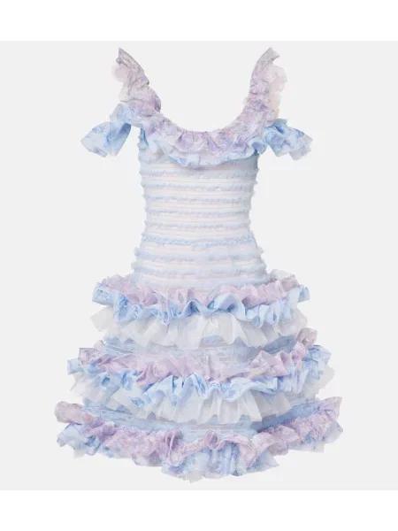 Sukienka Susan Fang z nadrukiem niebieska