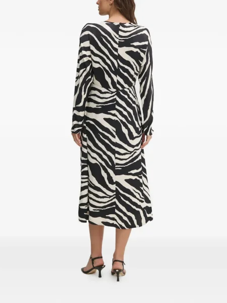 Костюм рокля Oui с принт с принт зебра черно