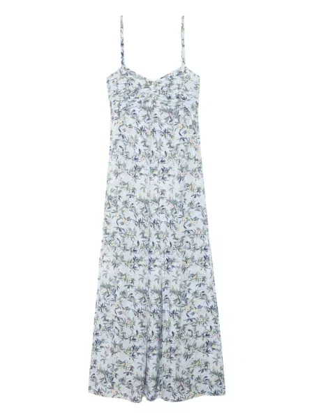 Rochie maxi Zadig&voltaire cu model floral de costum albastru