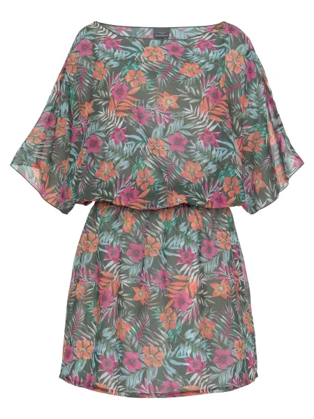 VENICE BEACH Obleka za na plažo / kaki / svetlo oranžna / grenada zelena