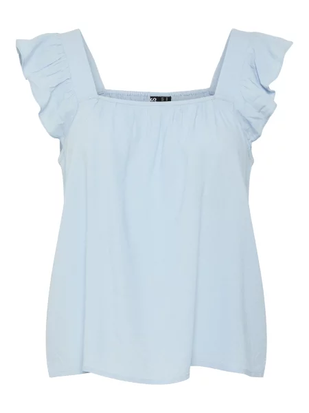 PIECES Bluză PCPIA deschis albastru