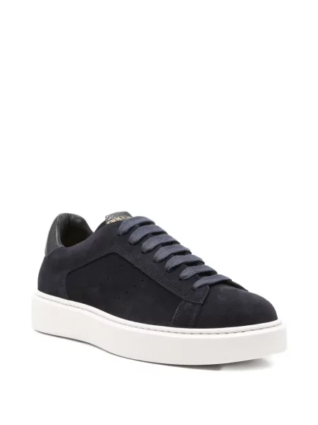 Sneakerși Doucal's cu șireturi din piele de căprioară albastru