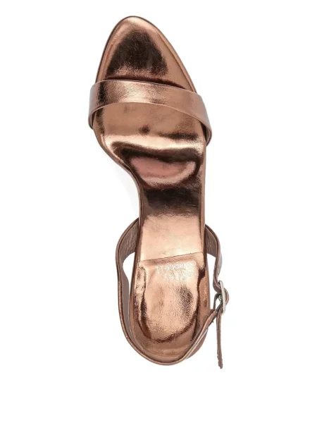 Pantofi cu toc Jeffrey Campbell din piele slingback maro