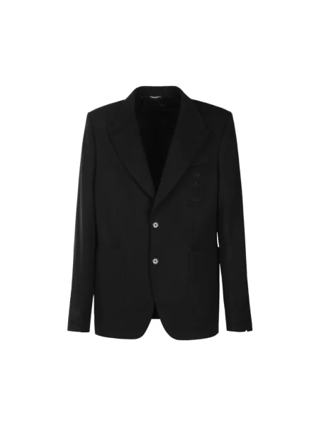 Marynarka Dolce And Gabbana elegancka z logo czarna