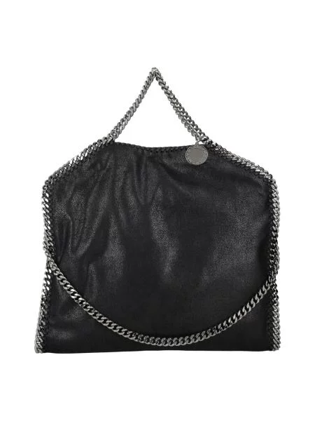 Duża mały torebka na łańcuszku Stella Mccartney z granatem czarna