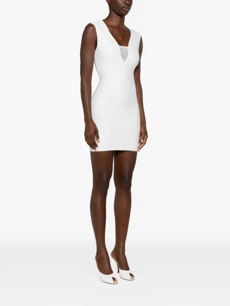Rochie mini Hervé Léger alb