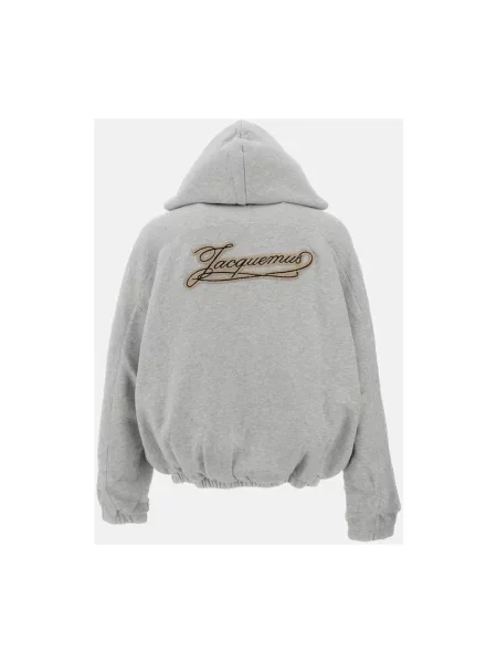 Bluza z kapturem Jacquemus z kapturem szara