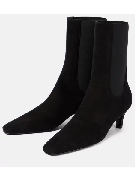 Cizme scurte Toteme din piele de căprioară negru