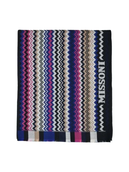 Szal Missoni żakardowa z logo