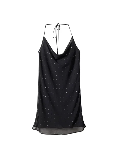 MANGO Rochie / argintiu negru