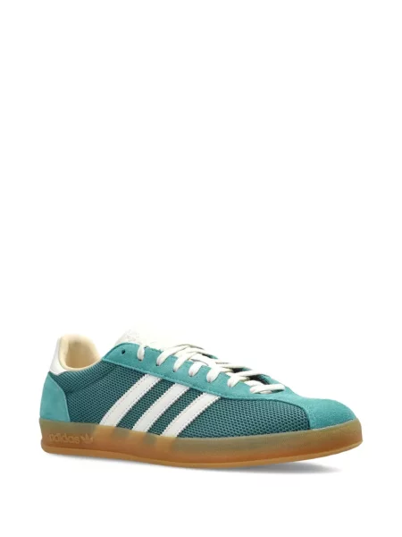 Cămașă Adidas cu dungi cu broderie clasică gri