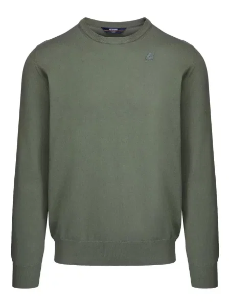 Пуловер K-way с апликация зелено