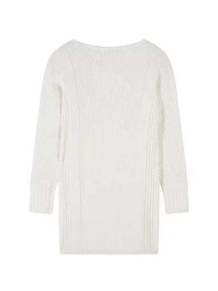 Rochie mini Patrizia Pepe tricotate alb