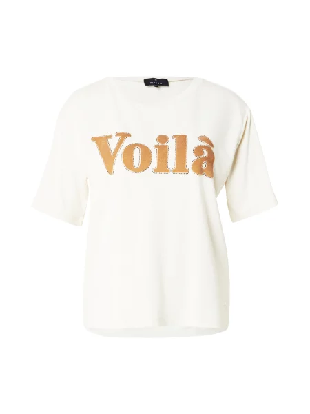 Monari Tricou maro cămilă / natural alb