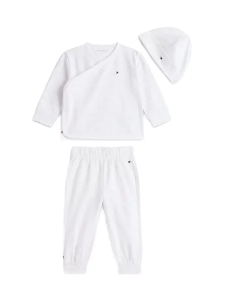 Pantaloni copii Tommy Hilfiger alb