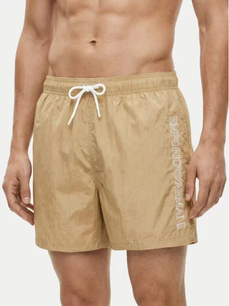 Emporio Armani Pantaloni scurți pentru înot bej