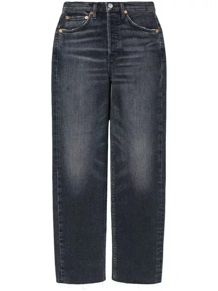 Cropp blugi Re/done cu talie înaltă negru