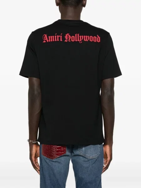 Tricou Amiri cu imagine negru