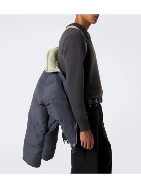Pūkinė striukė Moncler pilka