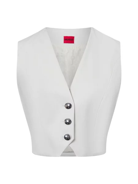 HUGO Kamizelka Awestana Kobiety jednolity 34 biały