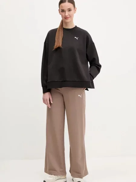 Однотонные спортивные штаны Puma коричневые