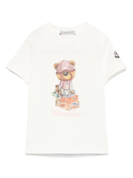 Koszulka dziecięca Moncler Enfant biała