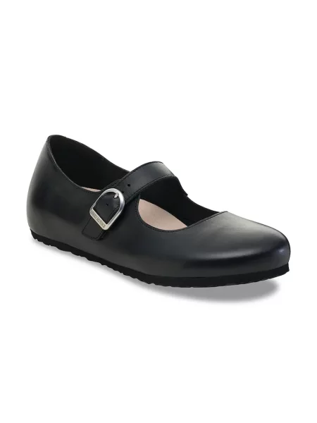 Birkenstock baleriny skórzane Santa Clarita czarny