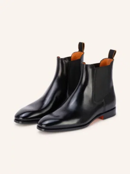 Santoni Chelsea Boots Archeboot černá