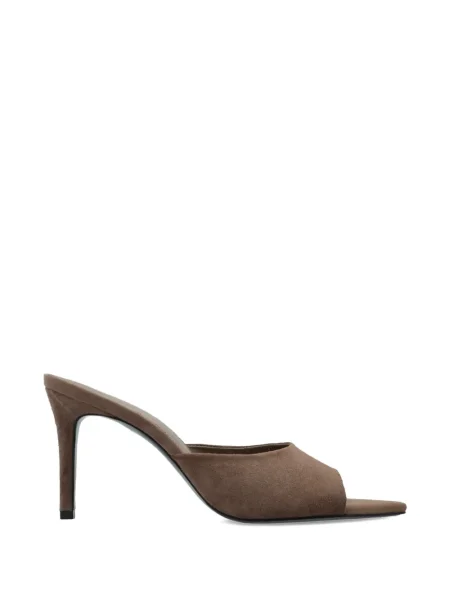 Sandale Black Suede Studio din piele de căprioară negru