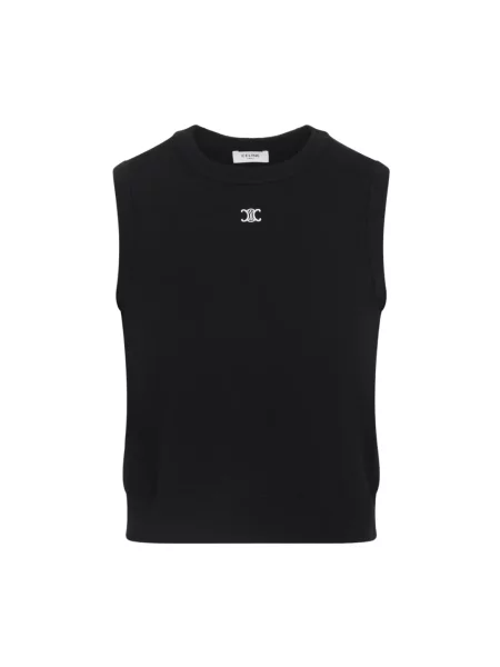 Top Céline wełniany czarny