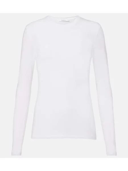 Top Max Mara din jerseu alb