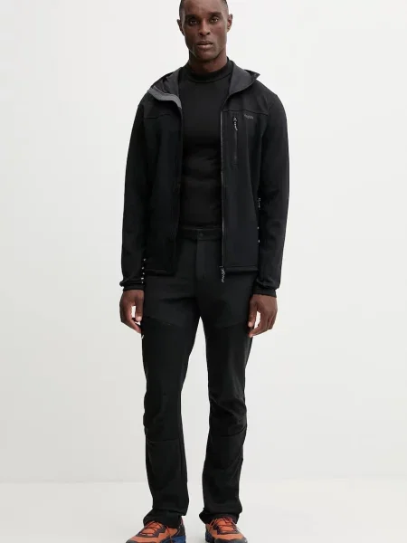 Однотонный свитер Haglofs с капюшоном черный