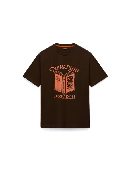NAPAPIJRI Tricou ciocolatiu portocaliu