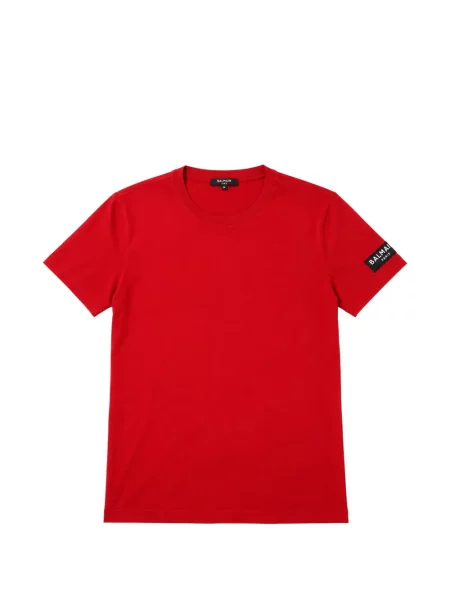 Koszulka Balmain z logo czerwona