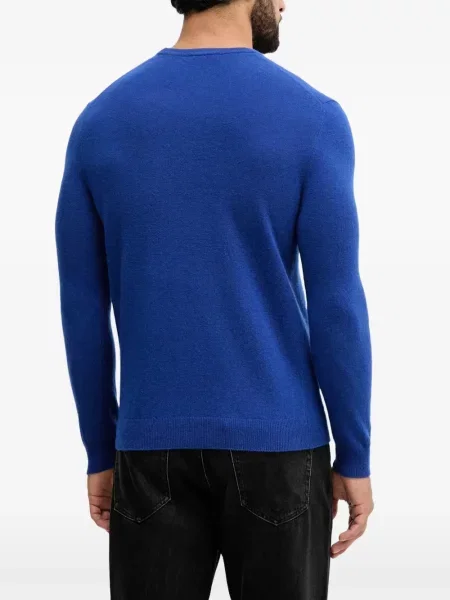 Pulover Benetton tricotate cu decolteu rotund albastru