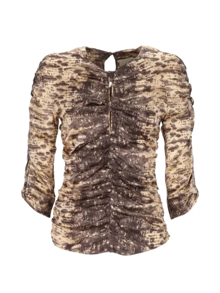 Top Isabel Marant cu imagine maro