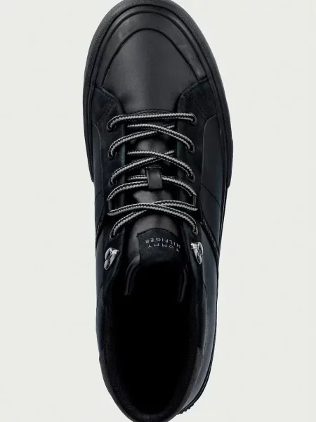 Tommy Hilfiger HARLEM STREET CLEAT WINTER маратонки мъжки от кожа черно