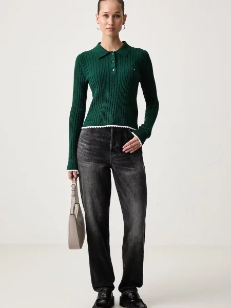 Tommy Jeans pulover pentru femei verde