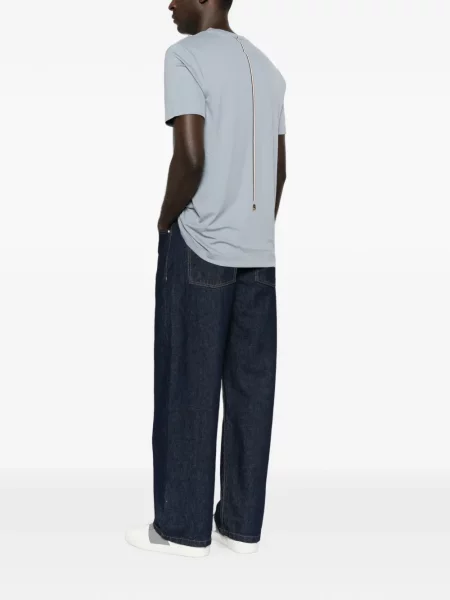 Scurt tricou Boss cu imagine gri