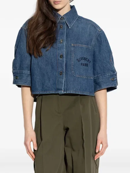Top Givenchy scurt albastru