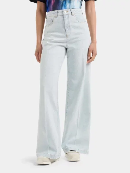 Emporio Armani Широкі джинси Бавовна/ліоцел синій